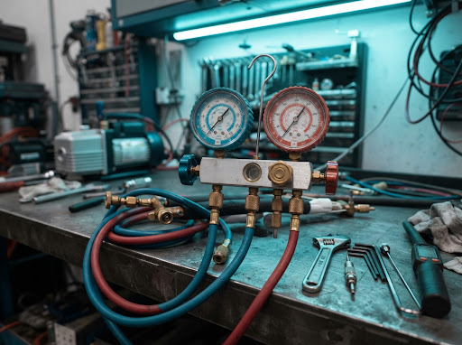Manifold Gauge Tekanan Freon